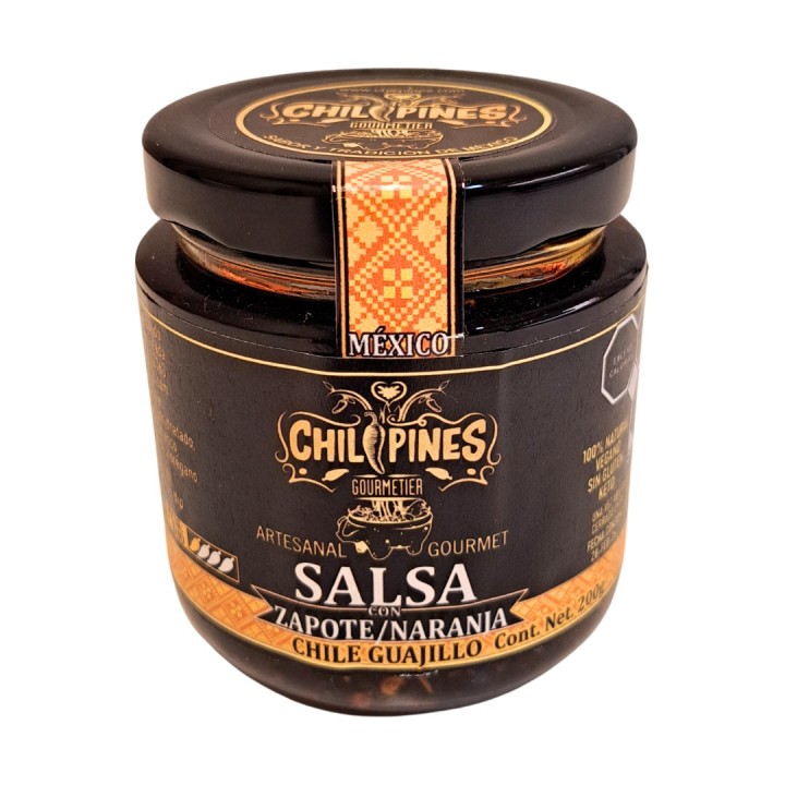 Sauce de zapote, orange et piment guajillo