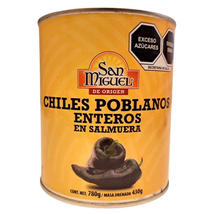 Piments Poblanos Entiers 880 g