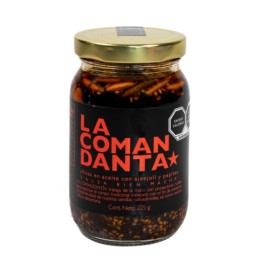 Salsa Macha de 3 chiles cacahuates  ajonjolí y pepita de calabaza